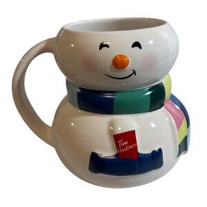 Tim Hortons Coffee Mug Snowman Winter Holiday 2023 Ceramic Christmas Collectible